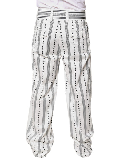 Dolce &amp; Gabbana White Straight Formal Dress Pants