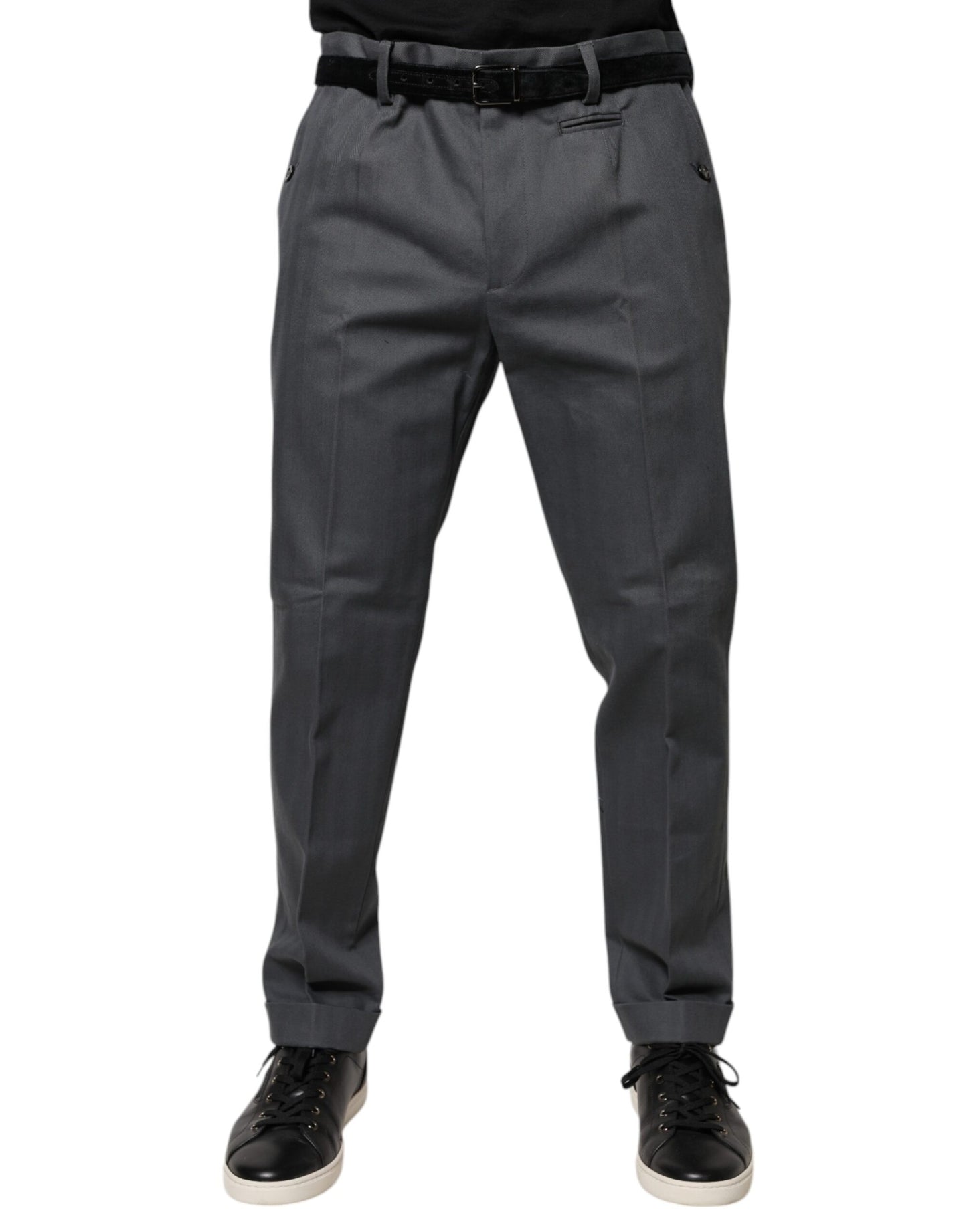 Dolce &amp; Gabbana Gray Tapered Formal Dress Pants