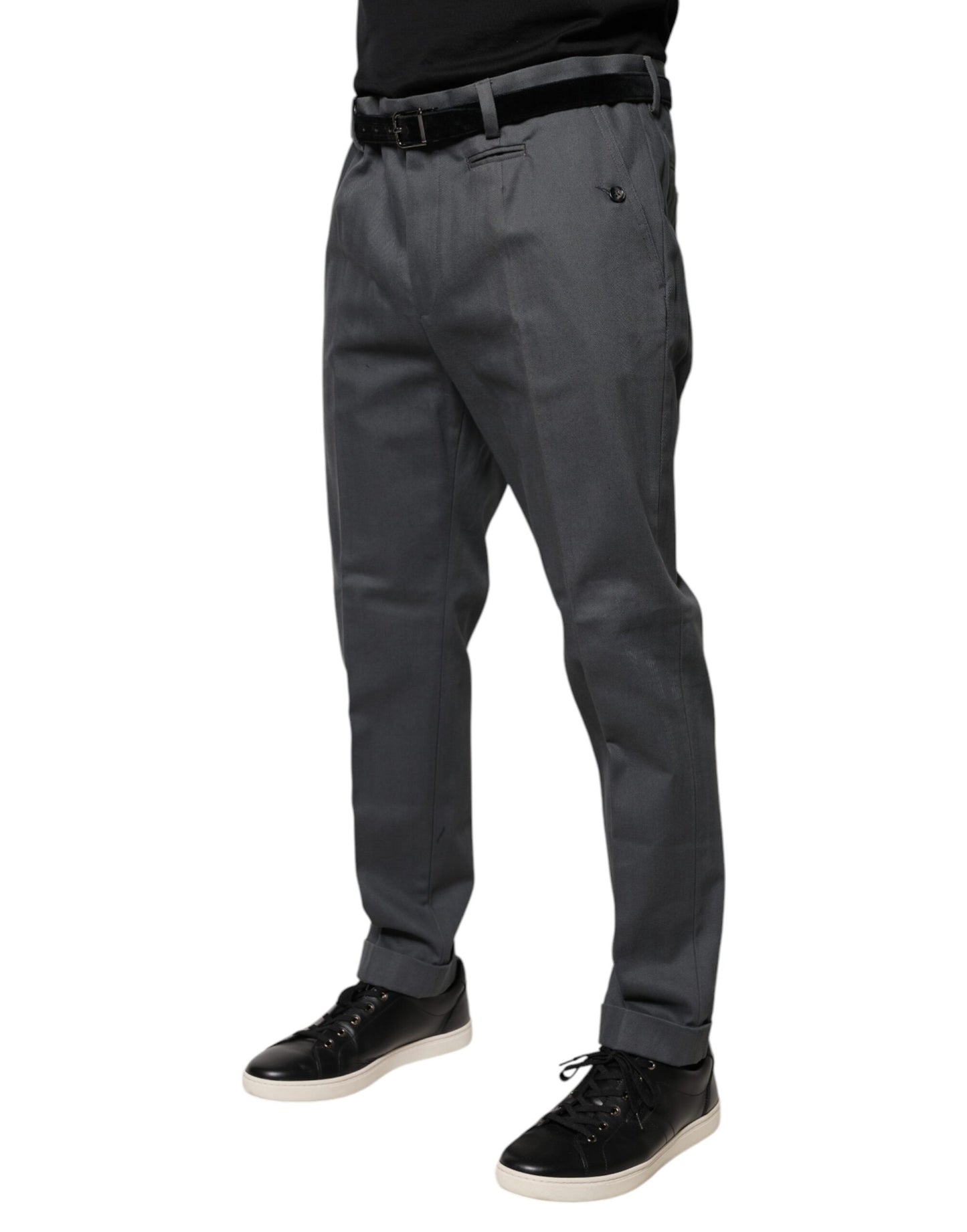 Dolce &amp; Gabbana Gray Tapered Formal Dress Pants