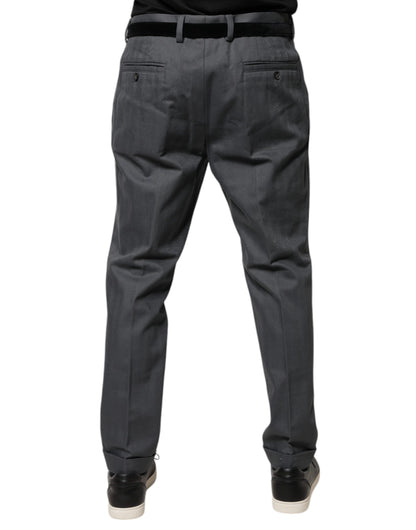 Dolce &amp; Gabbana Gray Tapered Formal Dress Pants