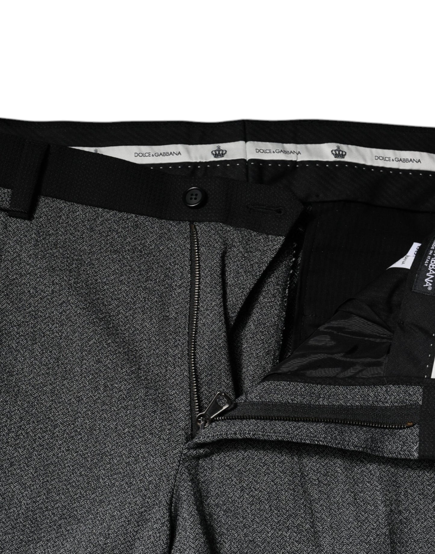 Dolce &amp; Gabbana Multicolor Cotton Tapered Dress Formal Pants