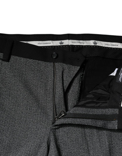 Dolce &amp; Gabbana Multicolor Cotton Tapered Dress Formal Pants
