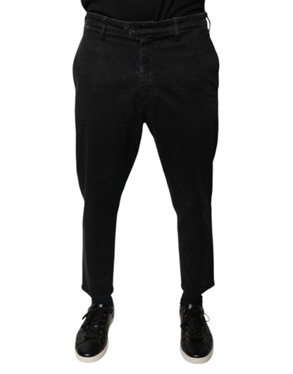Dolce &amp; Gabbana Black HOUSTON Men Cropped Denim Jeans