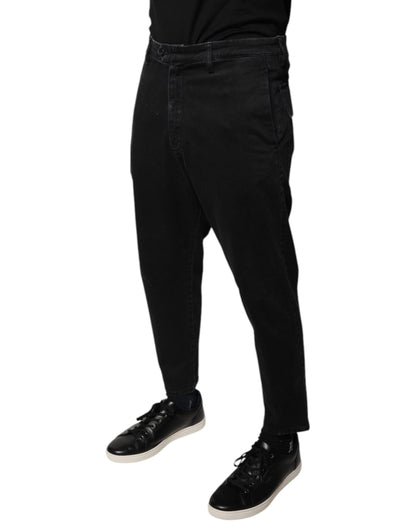 Dolce &amp; Gabbana Black HOUSTON Men Cropped Denim Jeans
