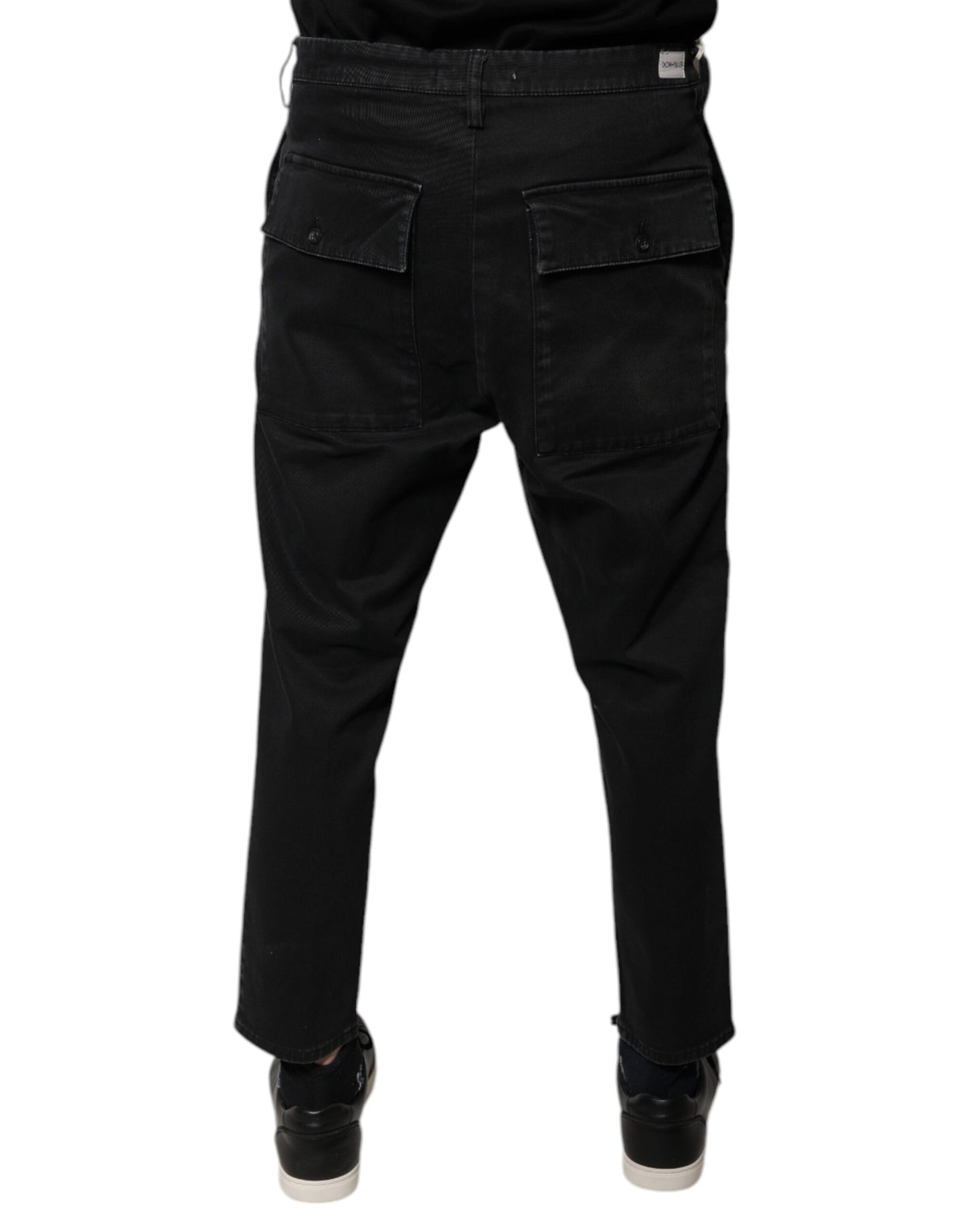 Dolce &amp; Gabbana Black HOUSTON Men Cropped Denim Jeans