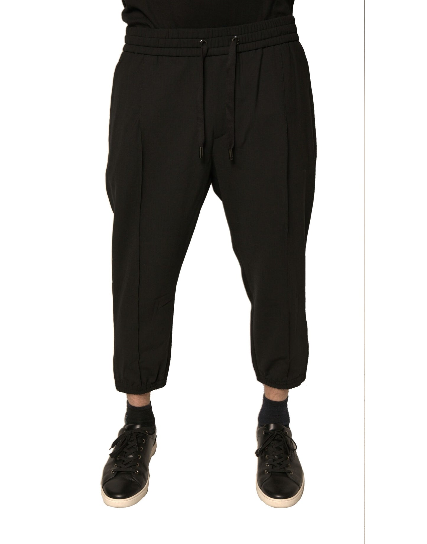 Dolce &amp; Gabbana – Schwarze Jogginghose aus Wolle