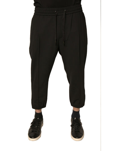 Dolce &amp; Gabbana – Schwarze Jogginghose aus Wolle