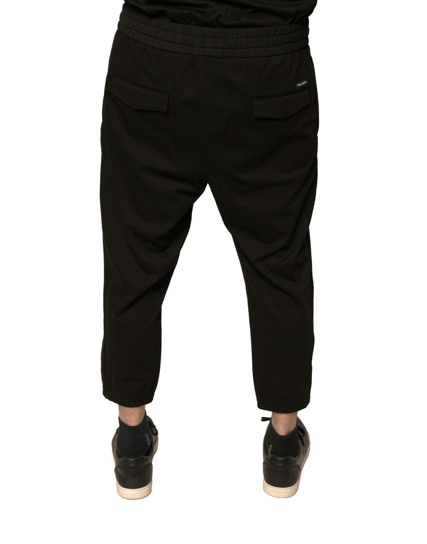 Dolce &amp; Gabbana – Schwarze Jogginghose aus Wolle