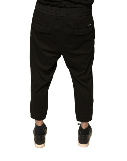 Dolce &amp; Gabbana – Schwarze Jogginghose aus Wolle