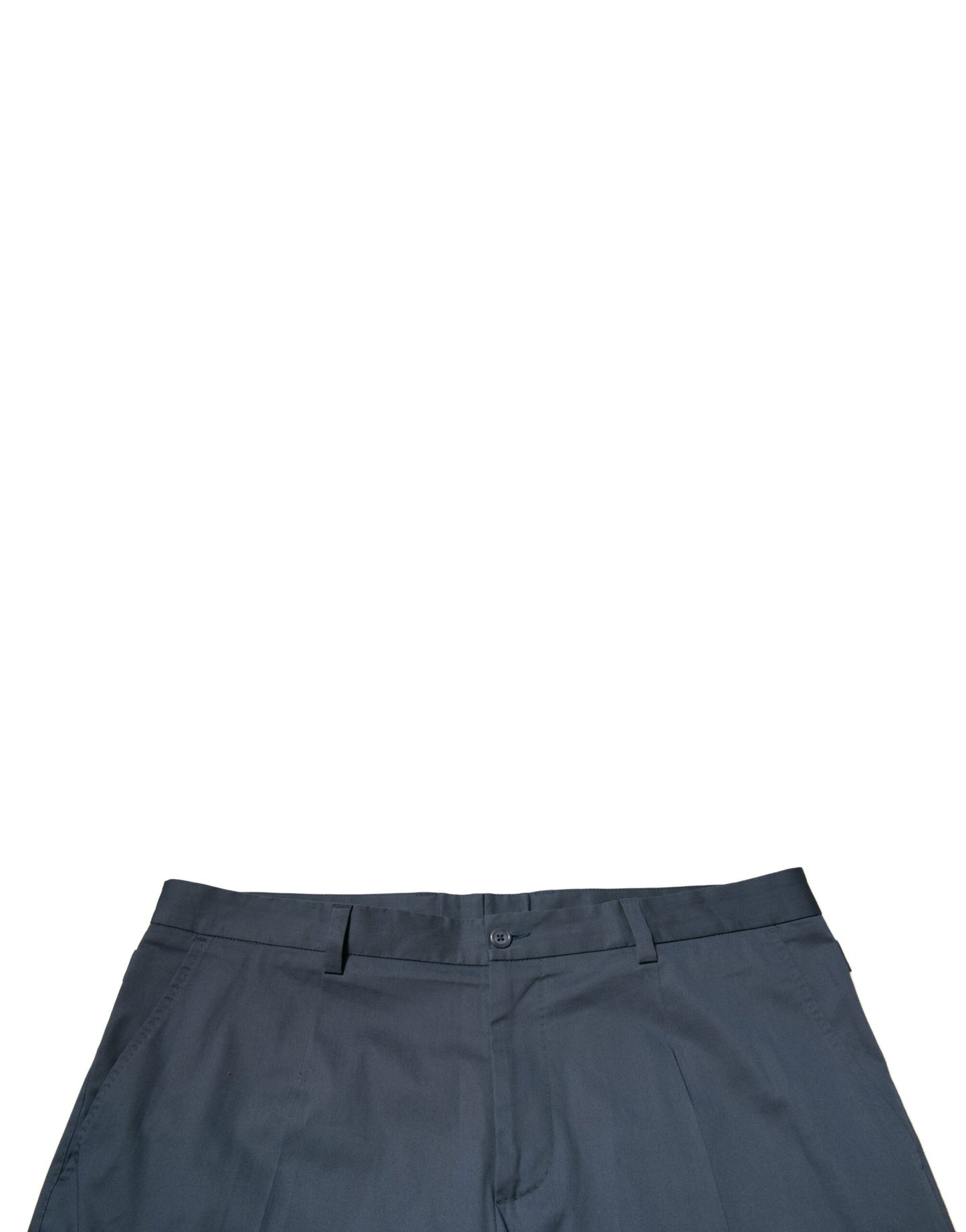 Dolce &amp; Gabbana Blue Cotton Men Skinny Dress Pants