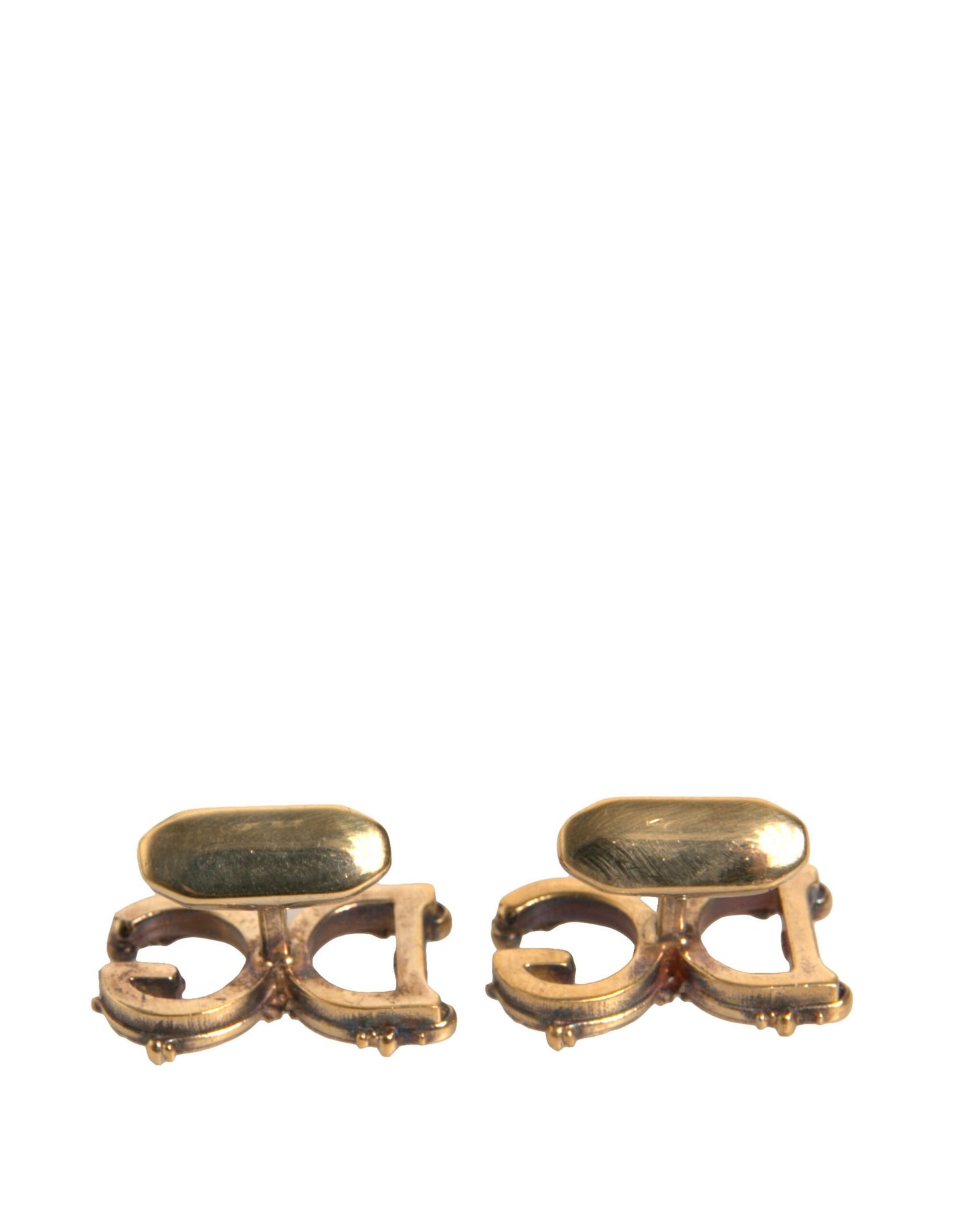 Dolce &amp; Gabbana – Manschettenknopf aus 925er Sterlingsilber mit DG-Logo, goldfarben