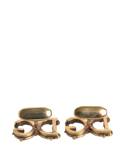 Dolce &amp; Gabbana – Manschettenknopf aus 925er Sterlingsilber mit DG-Logo, goldfarben