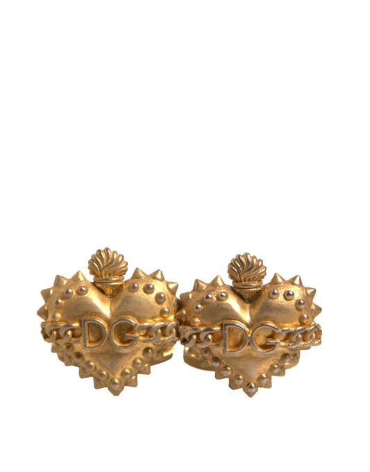 Dolce &amp; Gabbana – Manschettenknopf „DG“ aus 925er Sterlingsilber in Herzform