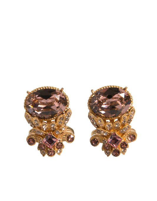 Dolce &amp; Gabbana – Manschettenknopf aus 925er Sterlingsilber mit Kristallen, goldfarben
