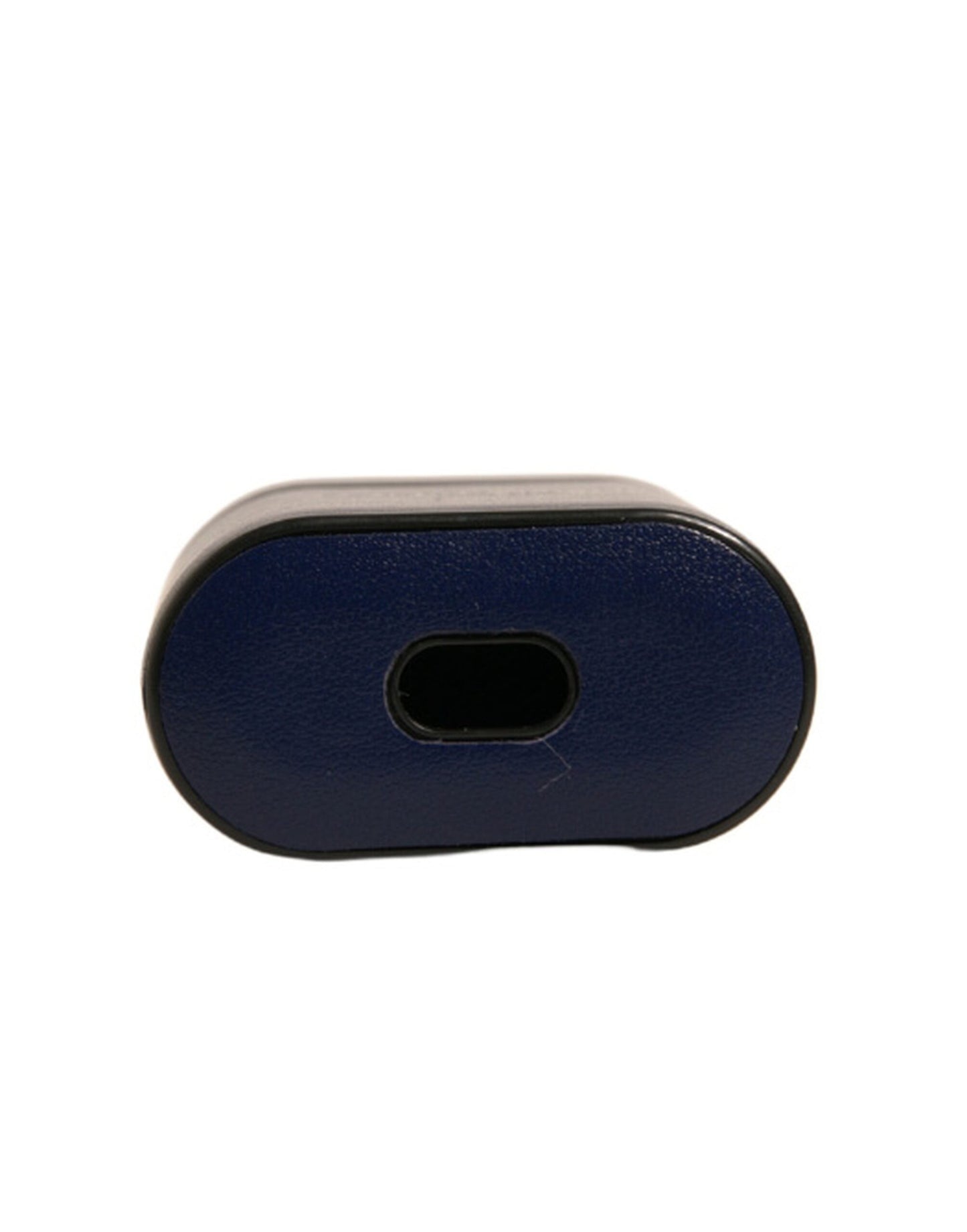 Dolce &amp; Gabbana – Airpods-Hülle mit Flip-Halter aus blauem Leder mit Logo-Print