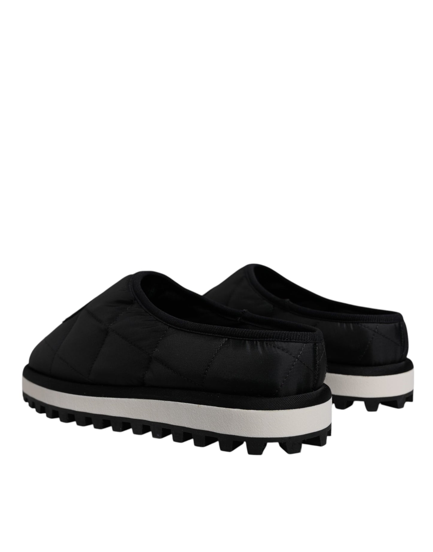 Dolce &amp; Gabbana – Sandalen mit gestepptem Logo-Patch aus schwarzem Nylon