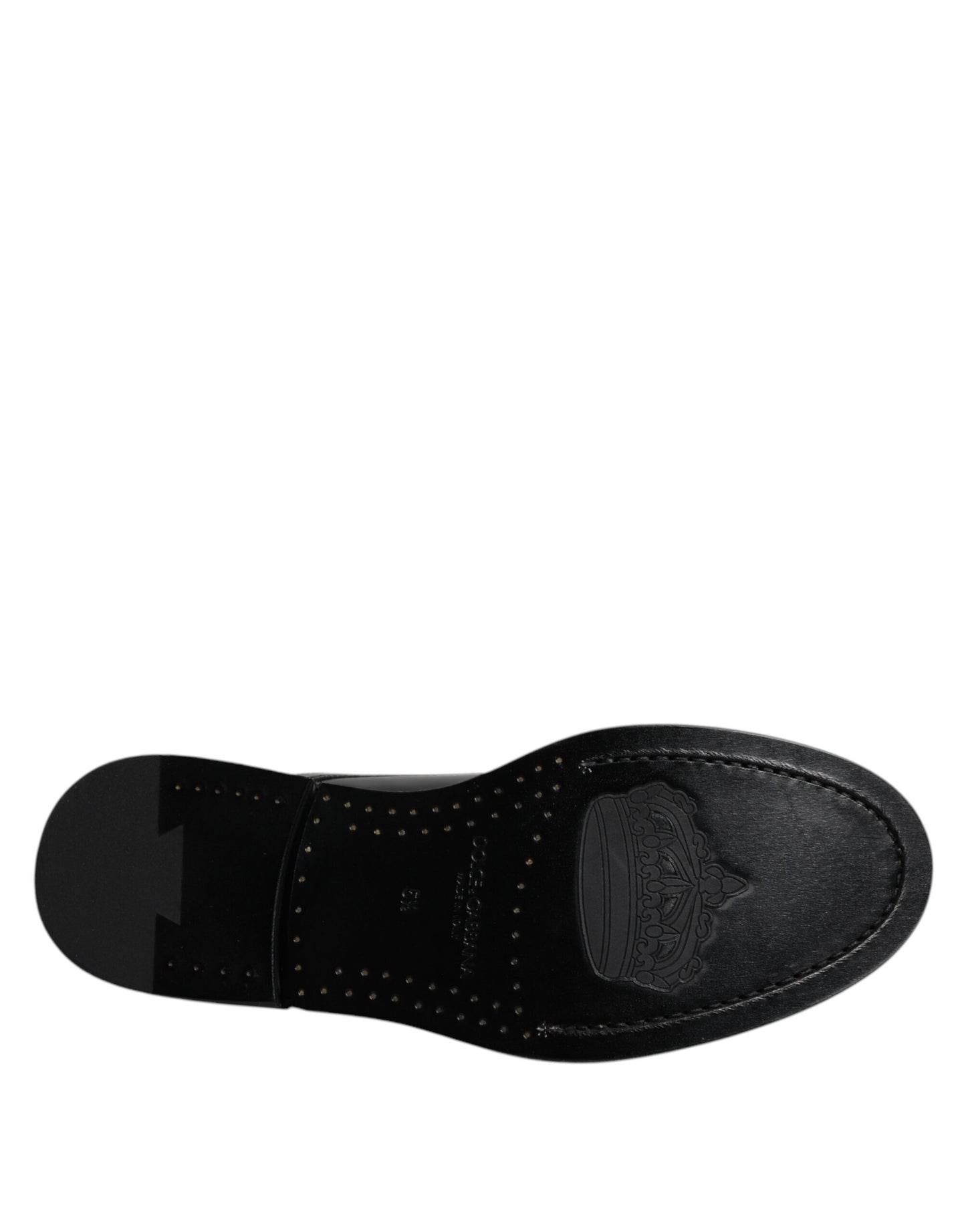 Dolce &amp; Gabbana – Derby-Schnürschuhe aus schwarzem Lackleder