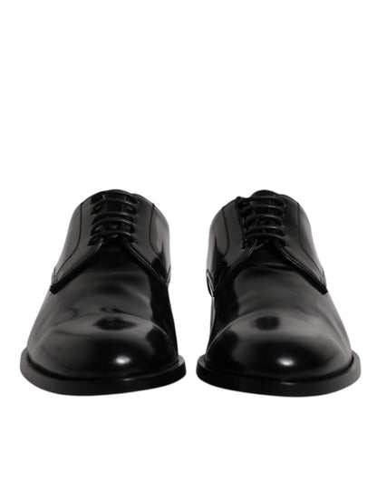 Dolce &amp; Gabbana – Derby-Schnürschuhe aus schwarzem Kalbsleder mit Schnürung