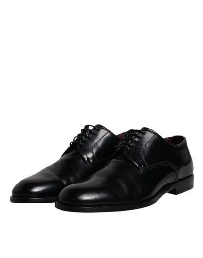 Dolce &amp; Gabbana – Derby-Schnürschuhe aus schwarzem Kalbsleder mit Schnürung