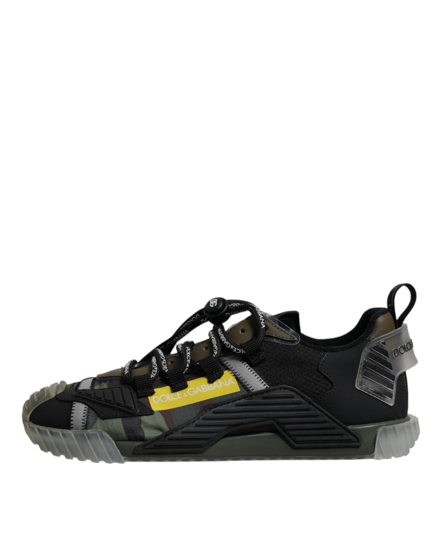 Dolce &amp; Gabbana Schwarz Grün Camo NS1 Low Top Sneakers Schuhe