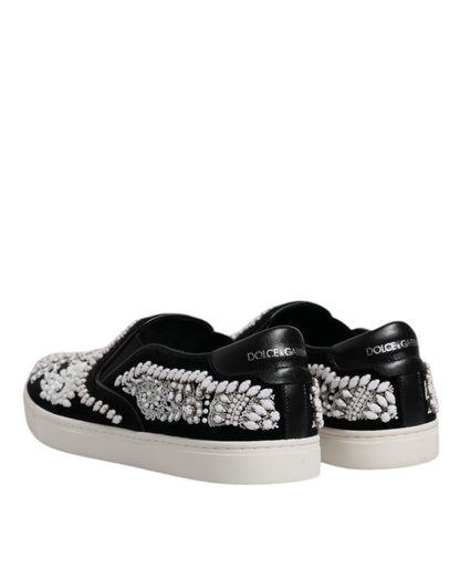 Dolce &amp; Gabbana – London – Schwarze Slipper für Herren mit Verzierung