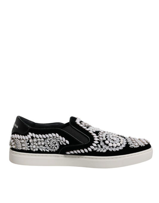 Dolce &amp; Gabbana – London – Schwarze Slipper für Herren mit Verzierung