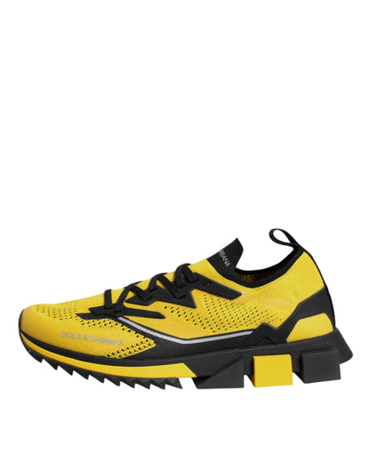 Dolce &amp; Gabbana Gelbe SORRENTO Sport Stretch Sneakers Schuhe