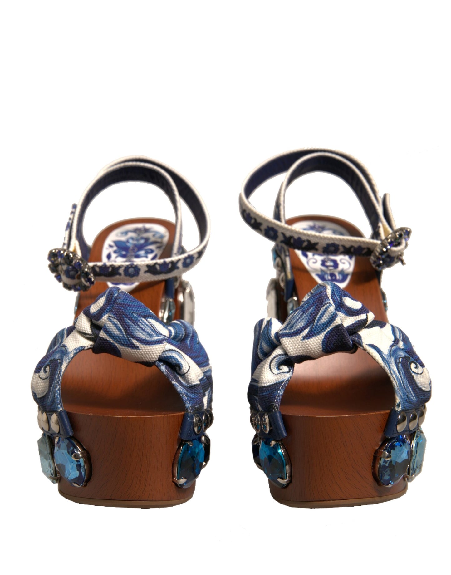 Dolce &amp; Gabbana Mehrfarbige Majolika-verzierte Keilsandaletten