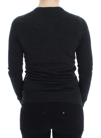 Dolce &amp; Gabbana Grauer Woll-Cardigan mit Knöpfen