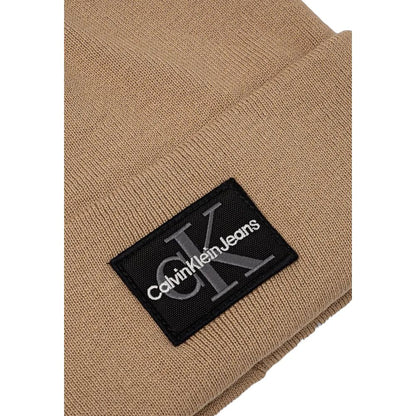 Calvin Klein Jeans – Baseballmütze aus Baumwolle in Beige