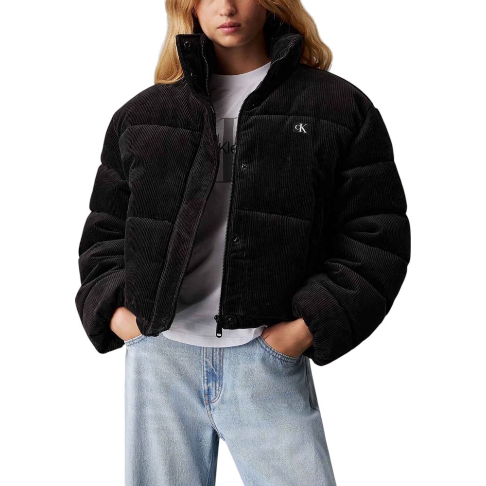 Calvin Klein Jeans – Schwarze Polyesterjacken und -mäntel