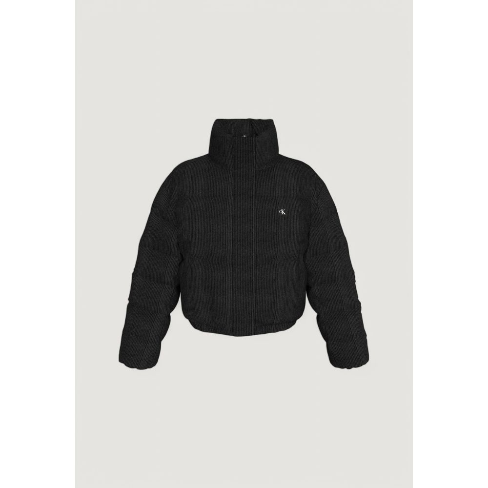 Calvin Klein Jeans – Schwarze Polyesterjacken und -mäntel