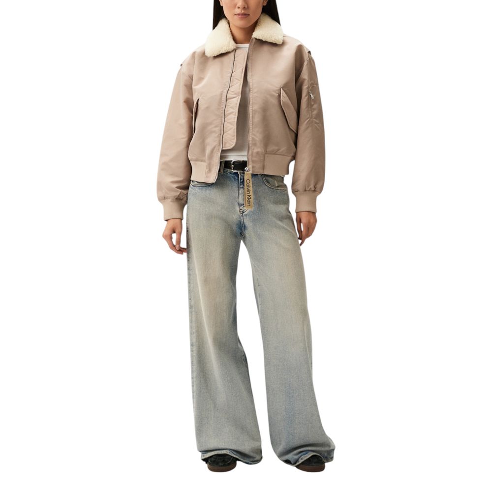 Calvin Klein Jeans Beige Polyester Jacken &amp; Mäntel
