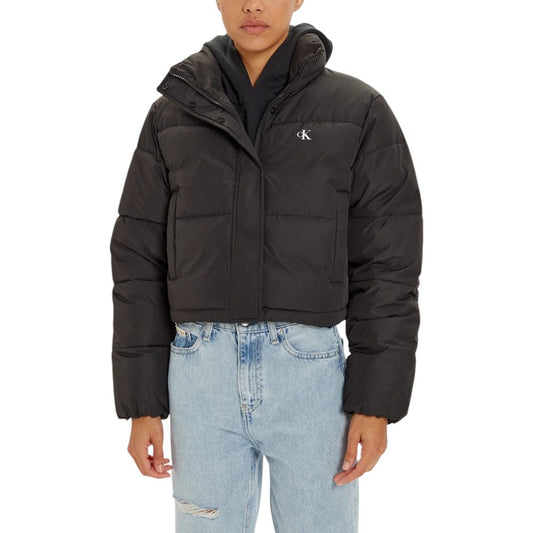 Calvin Klein Jeans – Schwarze Polyesterjacken und -mäntel
