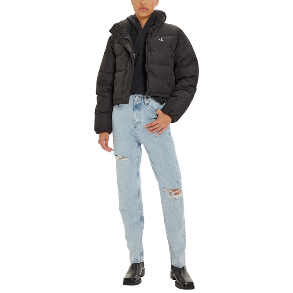 Calvin Klein Jeans – Schwarze Polyesterjacken und -mäntel
