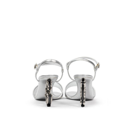 Dolce &amp; Gabbana Gray Leather Sandal