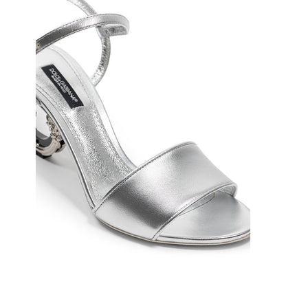 Dolce &amp; Gabbana Gray Leather Sandal