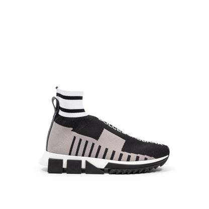 Dolce &amp; Gabbana – Schwarzer Stoff-Sneaker