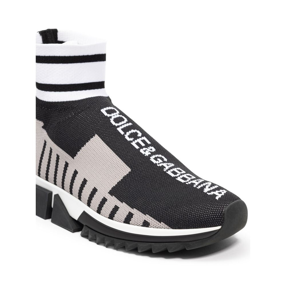 Dolce &amp; Gabbana – Schwarzer Stoff-Sneaker