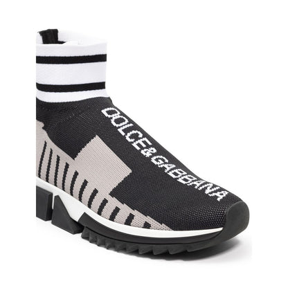 Dolce &amp; Gabbana – Schwarzer Stoff-Sneaker