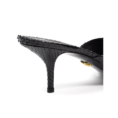 Dolce &amp; Gabbana Black Snake Skin Sandal