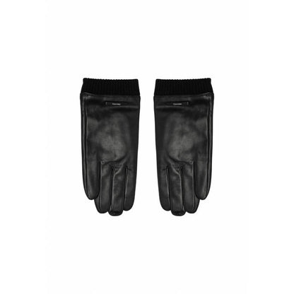 Calvin Klein – Schwarze Lederhandschuhe