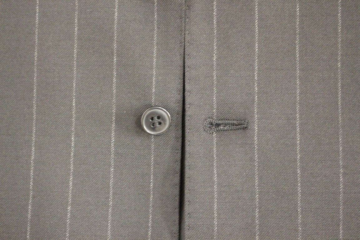 Dolce &amp; Gabbana – Schwarz gestreifte Woll-Cardigan mit Logo