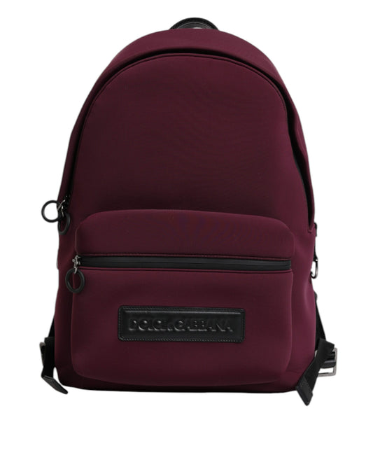 Dolce &amp; Gabbana Burgundy Montreale Tecnico Textile Men Backpack Bag