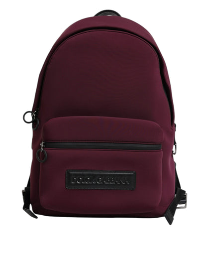 Dolce &amp; Gabbana Burgundy Montreale Tecnico Textile Men Backpack Bag