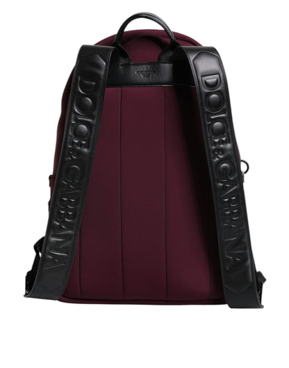 Dolce &amp; Gabbana Burgundy Montreale Tecnico Textile Men Backpack Bag
