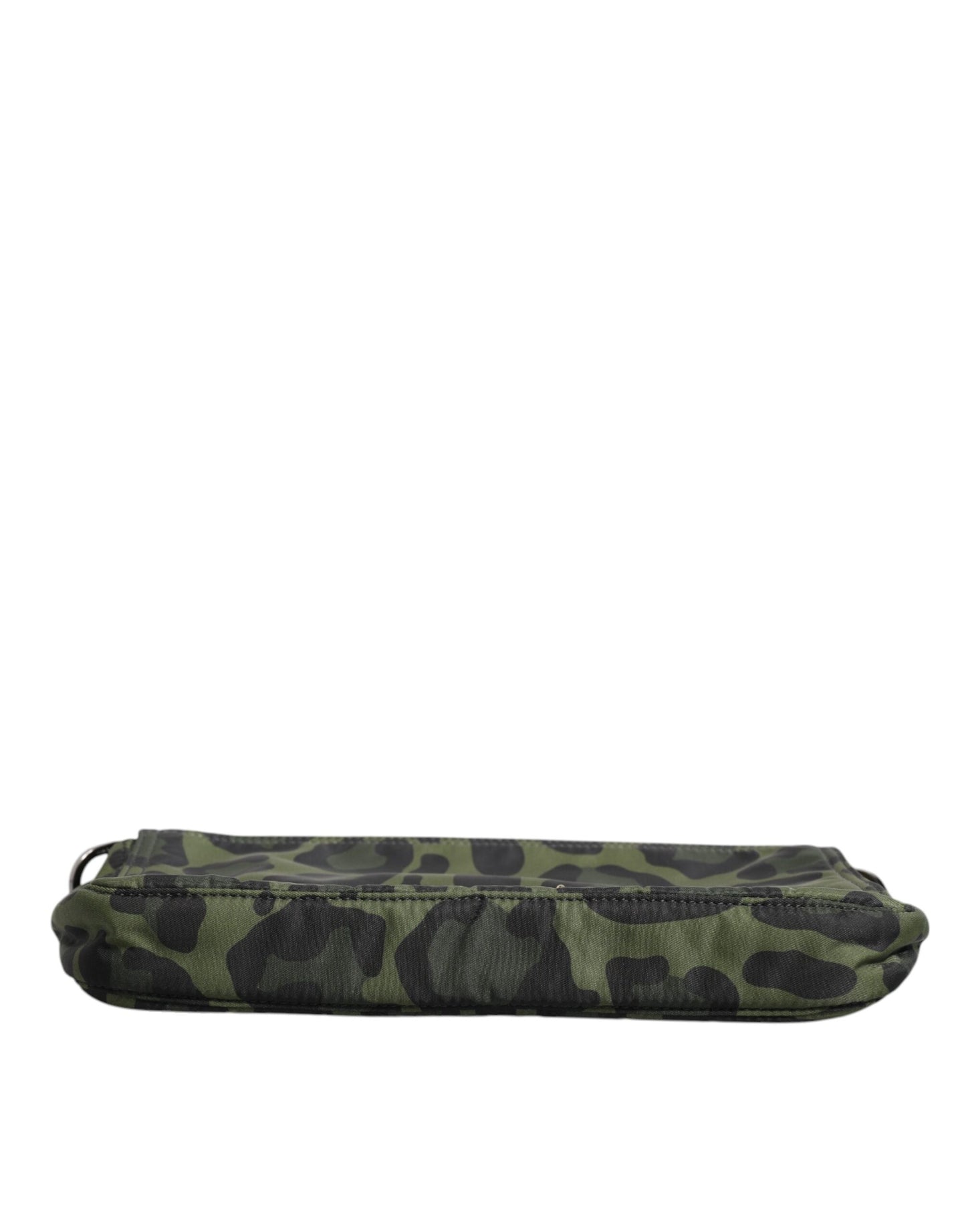 Dolce &amp; Gabbana Green Nylon Leopard Print Shell Messenger Crossbody Bag