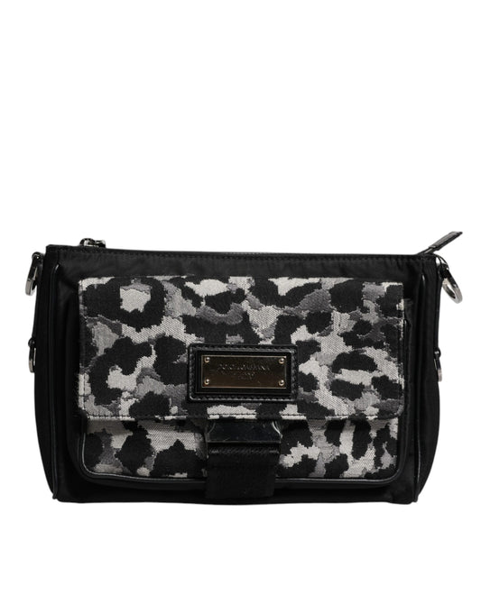 Dolce &amp; Gabbana Multicolor Leopard Jacquard Crossbody Bag
