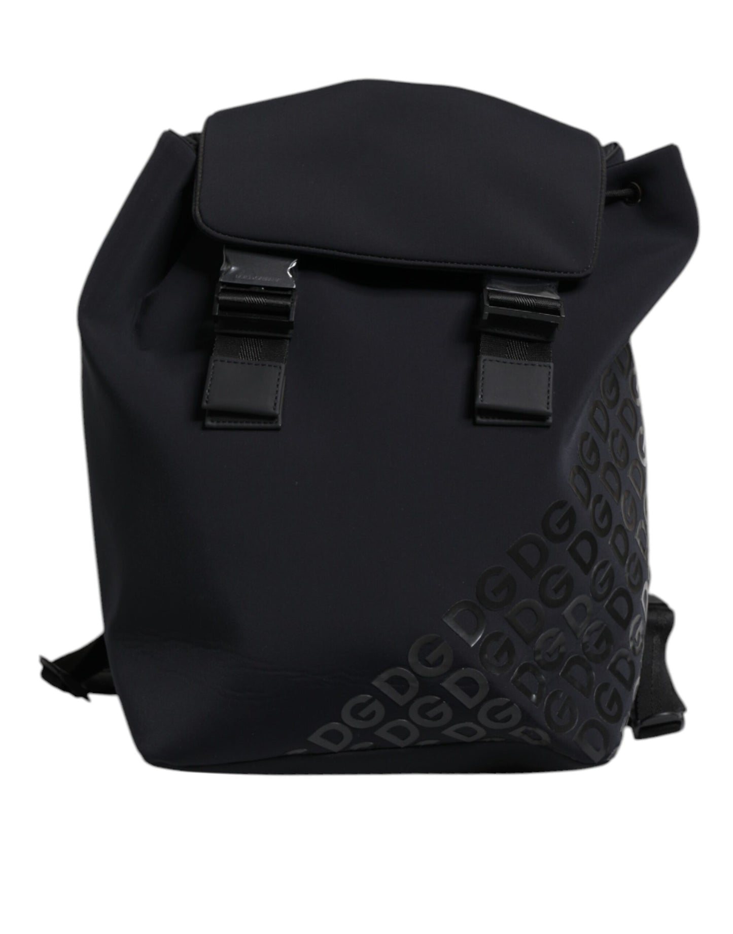 Dolce &amp; Gabbana Black Neoprene Nylon DG Logo School Backpack Bag