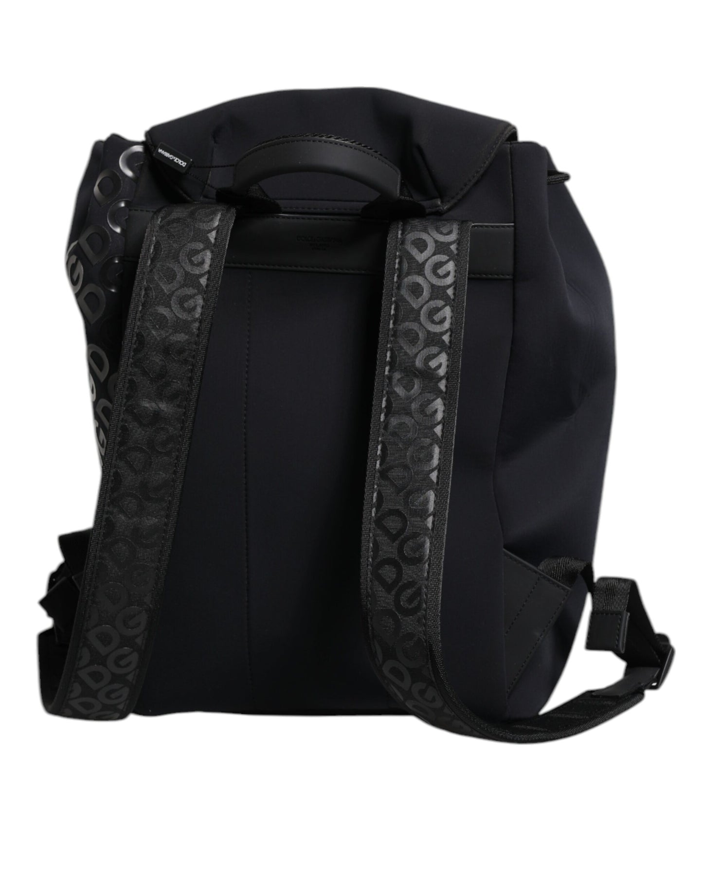 Dolce &amp; Gabbana Black Neoprene Nylon DG Logo School Backpack Bag